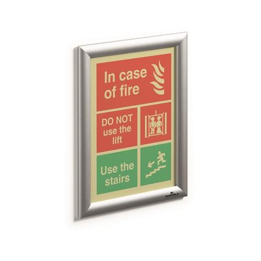 Posztertábla, fali, A4, alumínium keret, DURABLE