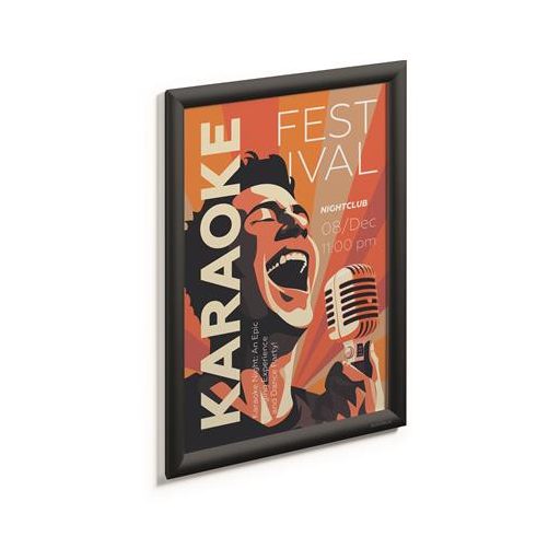 Posztertábla, fali, A3, alumínium keret, DURABLE, fekete