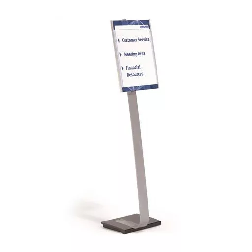 Padlóállvány, A3, DURABLE "INFO SIGN", ezüst