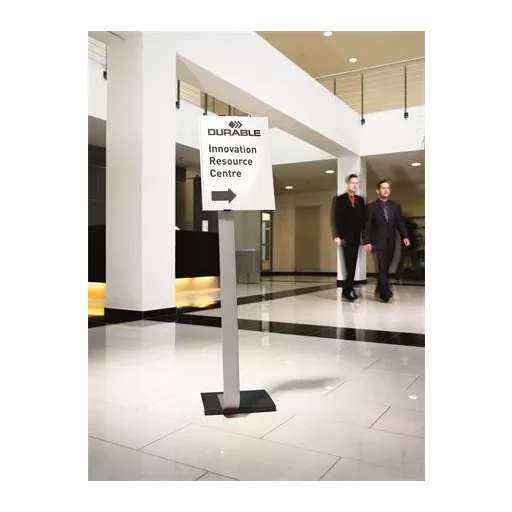 Padlóállvány, A3, DURABLE "INFO SIGN", ezüst