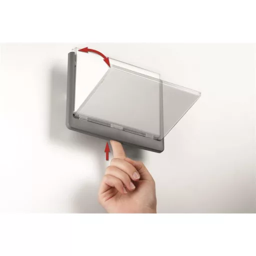 Információs tábla, 149x105,5 mm, DURABLE "CLICK SIGN", szürke