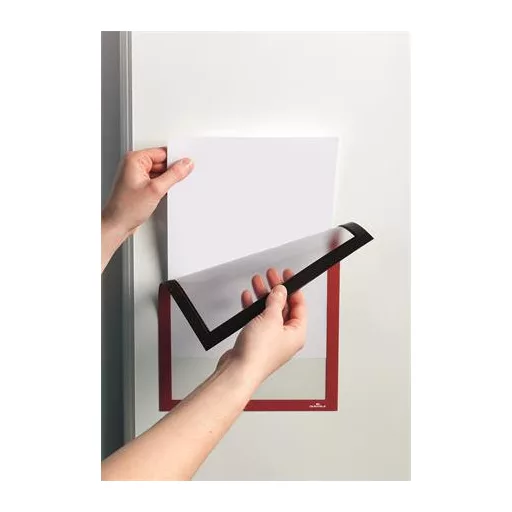 Infokeret, A4, mágneses, DURABLE "DURAFRAME® MAGNETIC", piros