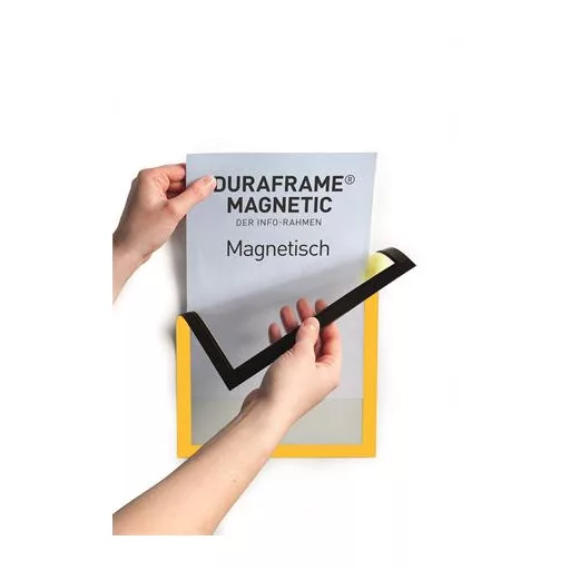 Infokeret, A4, mágneses, DURABLE "DURAFRAME® MAGNETIC", sárga