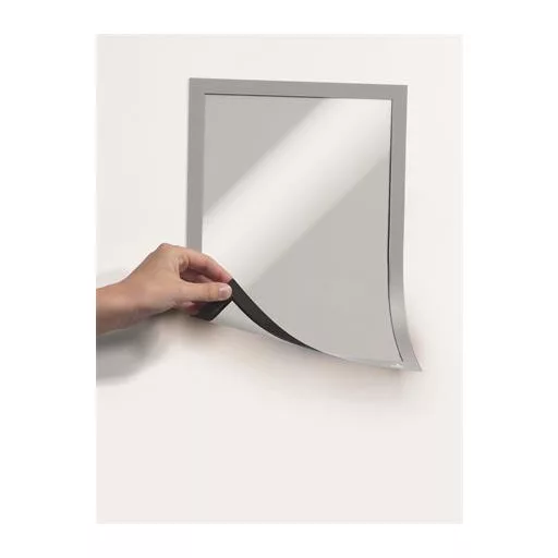 Infokeret, A4, mágneses, DURABLE "DURAFRAME® MAGNETIC", ezüst