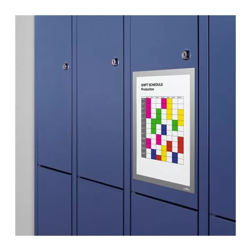 Infokeret, A4, mágneses, DURABLE "DURAFRAME® MAGNETIC", ezüst