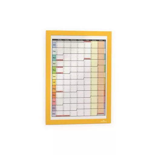 Infokeret, A4, öntapadó háttal, DURABLE "DURAFRAME®", sárga