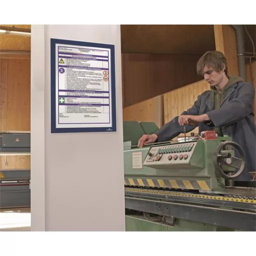 Infokeret, A4, öntapadó háttal, DURABLE "DURAFRAME®", sötétkék