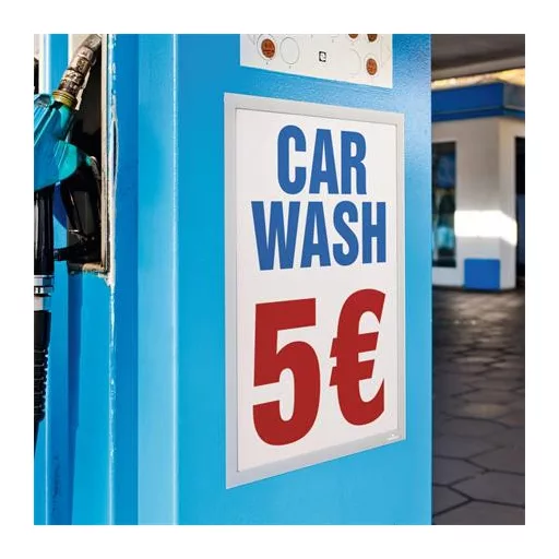 Infokeret, A3, öntapadó háttal, DURABLE "DURAFRAME®", ezüst