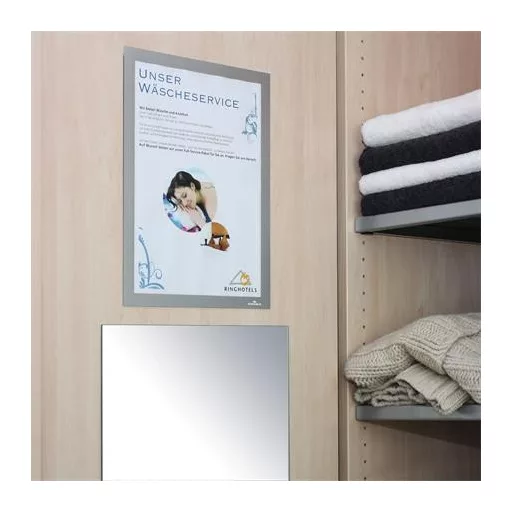 Infokeret, A4, öntapadó háttal, DURABLE "DURAFRAME®", ezüst