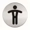 Információs piktogram, öntapadó, DURABLE "Férfi WC"