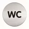 Információs piktogram, öntapadó, DURABLE "WC"