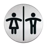   Információs piktogram, öntapadó, DURABLE "Női-Férfi WC"