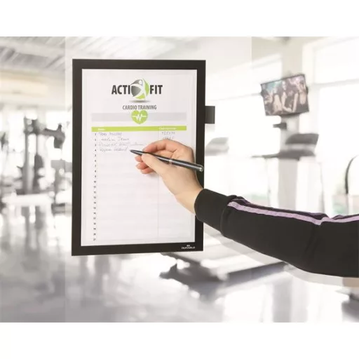 Infokeret, A4, öntapadó, jegyzetelhető, DURABLE DURAFRAME® "NOTE", fekete