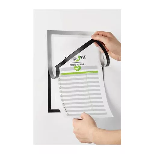 Infokeret, A4, öntapadó, jegyzetelhető, DURABLE DURAFRAME® "NOTE", ezüst