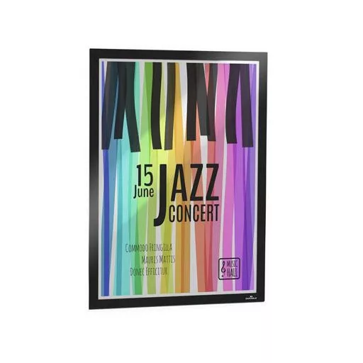 Infokeret, A2, DURABLE "DURAFRAME® POSTER", fekete