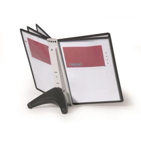   Bemutatótábla tartó, asztali, 5 db bemutatótáblával, DURABLE "SHERPA®", fekete