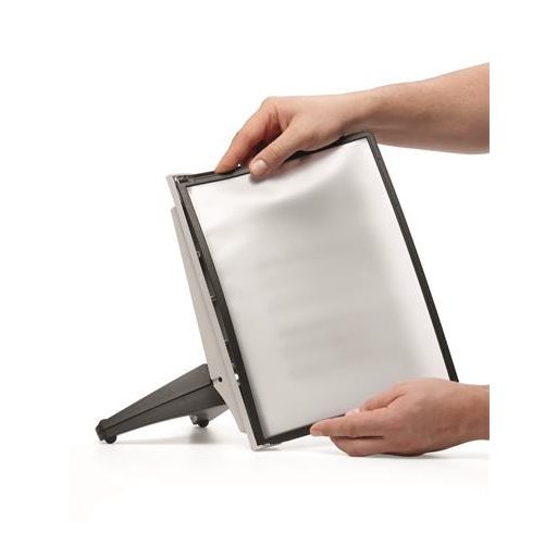 Bemutatótábla tartó, asztali, 5 db bemutatótáblával, DURABLE "SHERPA®", fekete