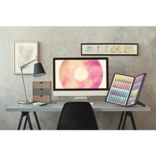 Bemutatótábla tartó, asztali, 5 db bemutatótáblával, DURABLE "SHERPA®", fekete