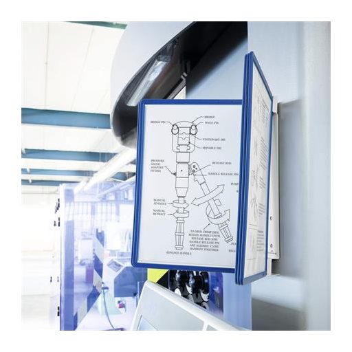 Bemutatótábla tartó, fali, mágneses, 5 db bemutatótáblával, DURABLE "VARIO® 5 MAGNET", sötétkék