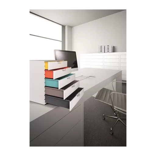Irattároló, műanyag, 5 fiókos, DURABLE "VARICOLOR® 5", fehér