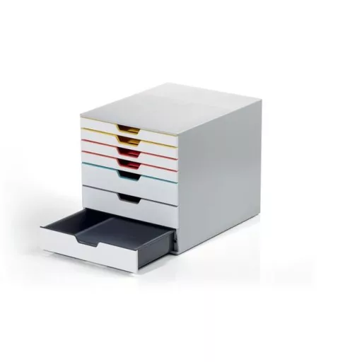 Irattároló, műanyag, 7 fiókos, DURABLE " VARICOLOR® MIX 7", színes