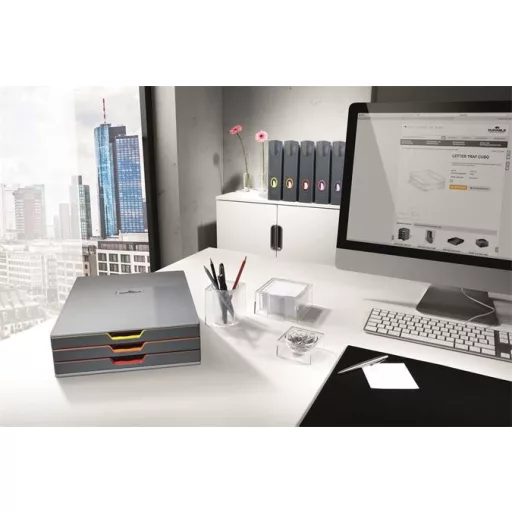 Iratpapucs készlet, műanyag, 73 mm, DURABLE "VARICOLOR®", vegyes