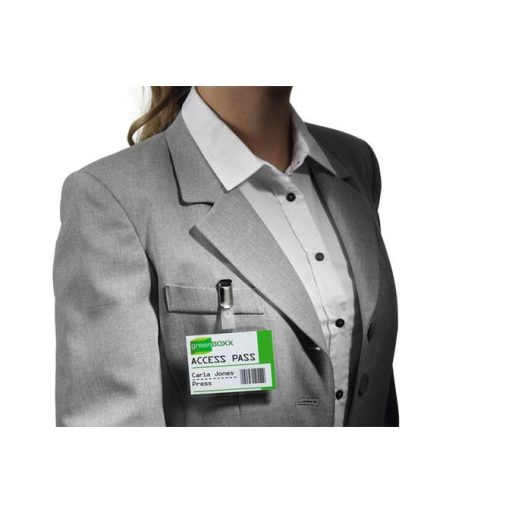 Névkitűző, csíptetővel, 60x90mm, DURABLE