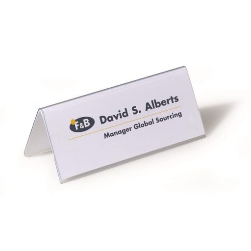 Névtábla tartó, asztali, 61/122x150 mm, DURABLE