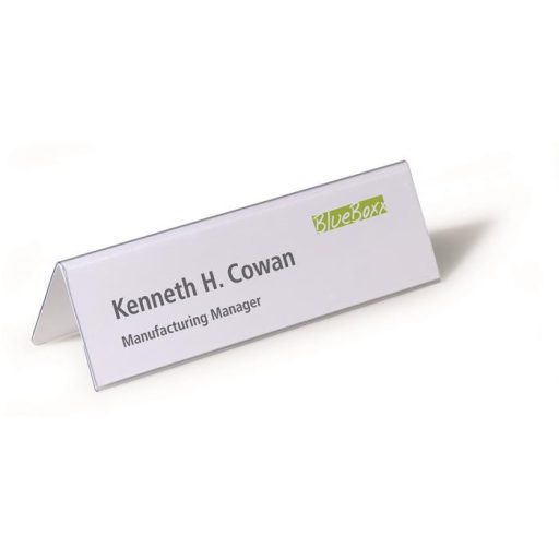 Névtábla tartó, asztali, 61/122x210 mm, DURABLE