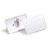   Névkitűző, csíptetővel és tűvel, PP, 54x90 mm, DURABLE "CLICK FOLD"