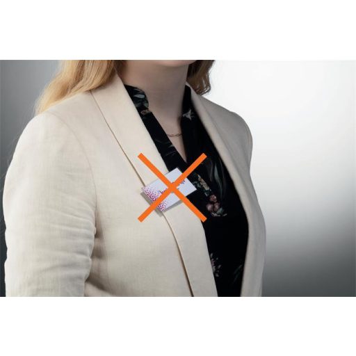 Névkitűző, mágnessel, elfordulásgátlóval, 75x40 mm, DURABLE