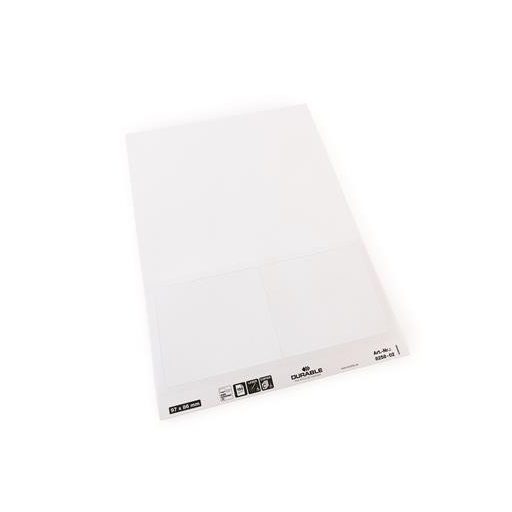 Névkitűző, Euro kivágás, 97x86 mm, DURABLE "VISITOR BADGE", fehér