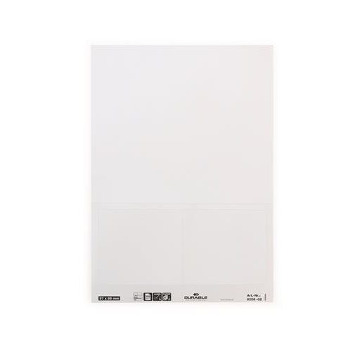 Névkitűző, Euro kivágás, 97x86 mm, DURABLE "VISITOR BADGE", fehér