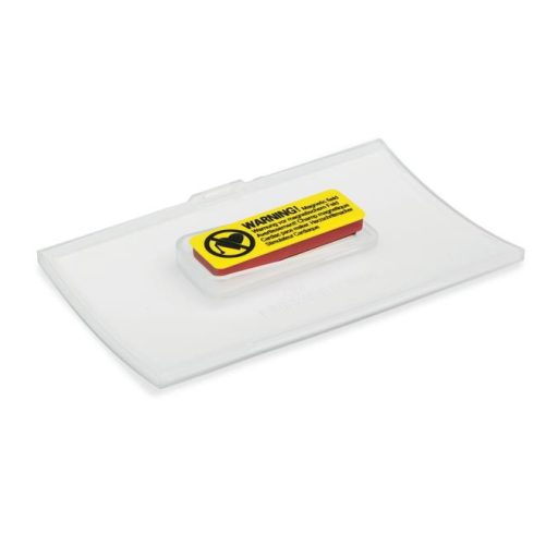 Névkitűző, mágnessel, elfordulásgátlóval, 75x40 mm, DURABLE "CLICK FOLD"