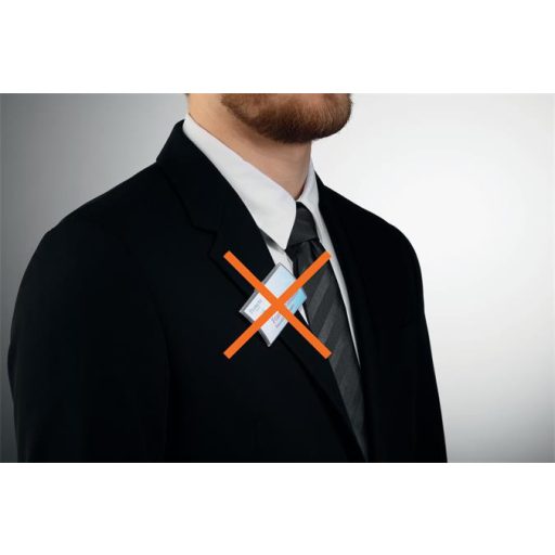 Névkitűző, mágnessel, elfordulásgátlóval, 75x40 mm, DURABLE "CLICK FOLD"