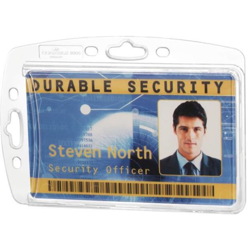 Azonosítókártya-tartó, akril, zárt, DURABLE