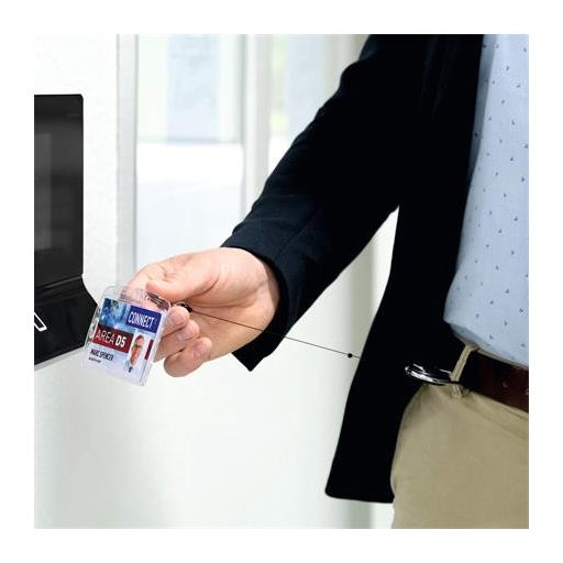 Azonosítókártya-tartó, akril, zárt, DURABLE