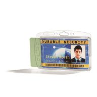   Azonosítókártya-tartó, 2 kártyához, zárt, DURABLE "ENCLOSED", áttetsző