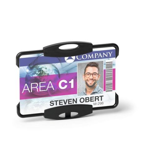 Azonosítókártya-tartó, nyitott, DURABLE "Eco", fekete