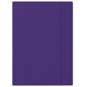 Gumis mappa, karton, A4, kockás, DONAU, kék