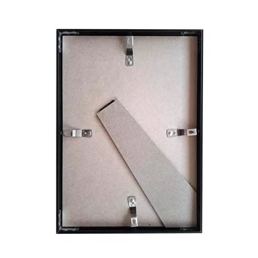 Képkeret, 21x29,7 cm, aluminium keret, "Fotoplus", fekete
