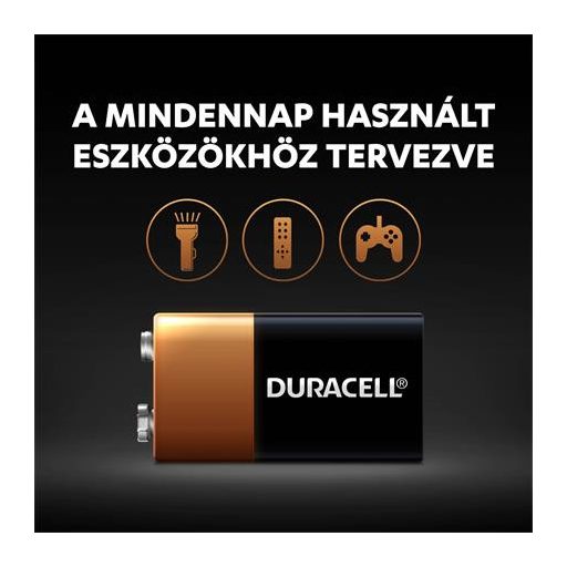 Elem, 9V, 1 db, DURACELL "Basic"