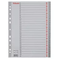 Regiszter, műanyag, A4, 1-31, ESSELTE, szürke