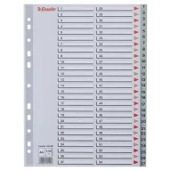 Regiszter, műanyag, A4, 1-54, ESSELTE, szürke