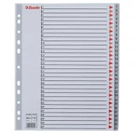 Regiszter, műanyag, A4 Maxi, 1-31, ESSELTE, szürke