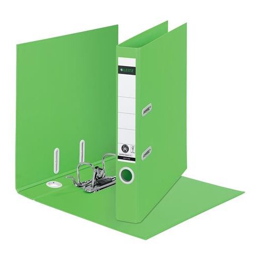 Iratrendező, 50 mm, A4, karton, újrahasznosított, LEITZ "180 Recycle", zöld