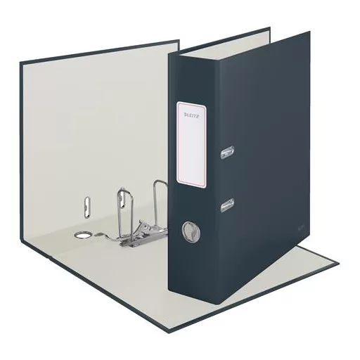Iratrendező, 80 mm, A4, karton, 180°, LEITZ "Cosy Soft Touch", bársonyszürke