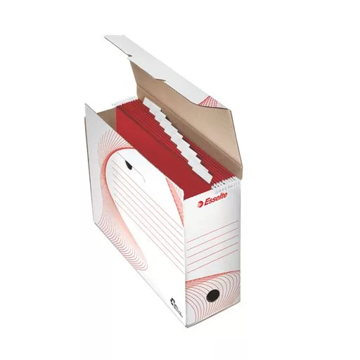 Archiválódoboz, függőmappának, 117 mm, újrahasznosított karton, ESSELTE "Standard"