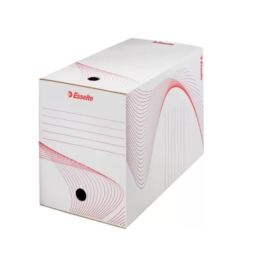 Archiválódoboz, A4, 200 mm, karton, ESSELTE "Boxy", fehér