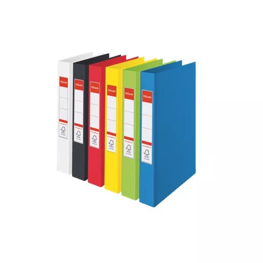 Gyűrűs könyv, 4 gyűrű, 42 mm, A4, PP, ESSELTE "Standard", Vivida piros